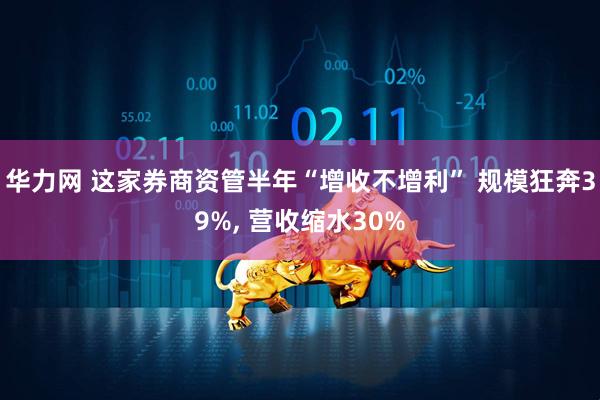 华力网 这家券商资管半年“增收不增利” 规模狂奔39%, 营收缩水30%