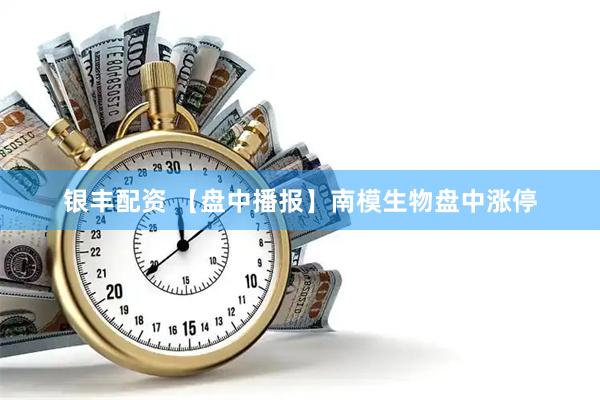 银丰配资 【盘中播报】南模生物盘中涨停