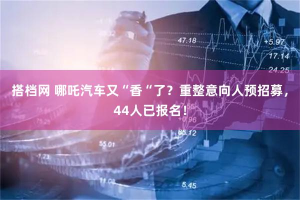 搭档网 哪吒汽车又“香“了？重整意向人预招募，44人已报名！